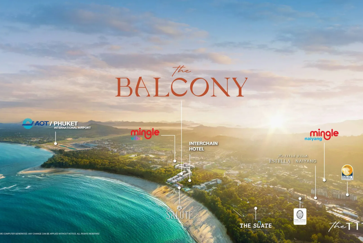 The Title Balcony, Найянг, Пхукет — вид с воздуха на комплекс, пляж и аэропорт